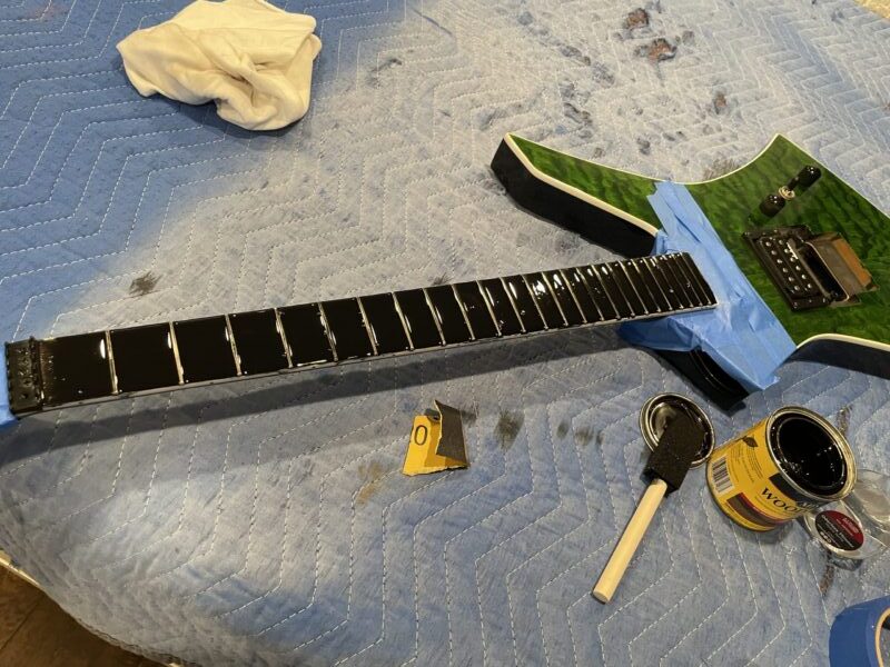 Staining A Jackson Kelly Fretboard Part 2